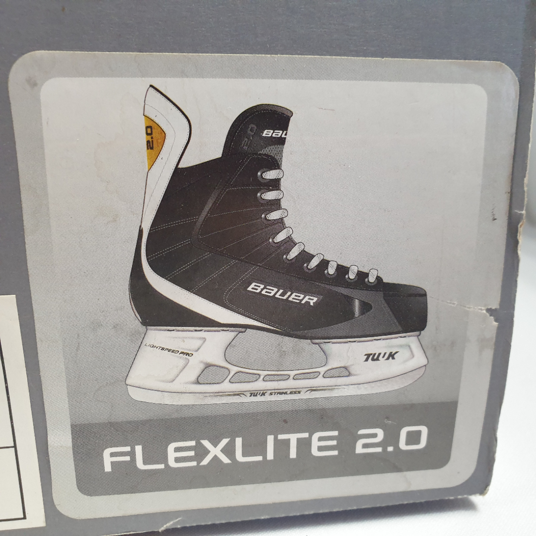 Б / У  Коньки хоккейные Bauer Flexlite 2.0, размер 44,5, в коробке. Китай. Картинка 4